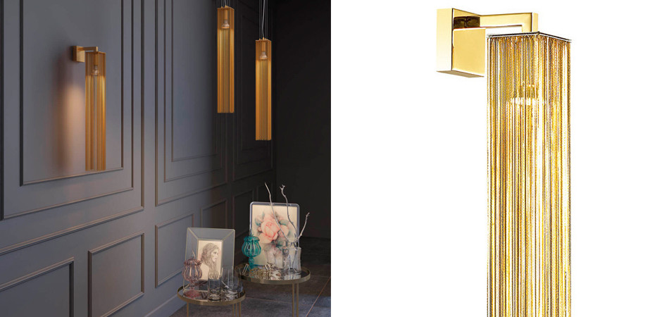 Бра Atlantis Chain Gold One Sconces