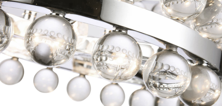 Sacramento Transparent Balls One Circle Chandelier