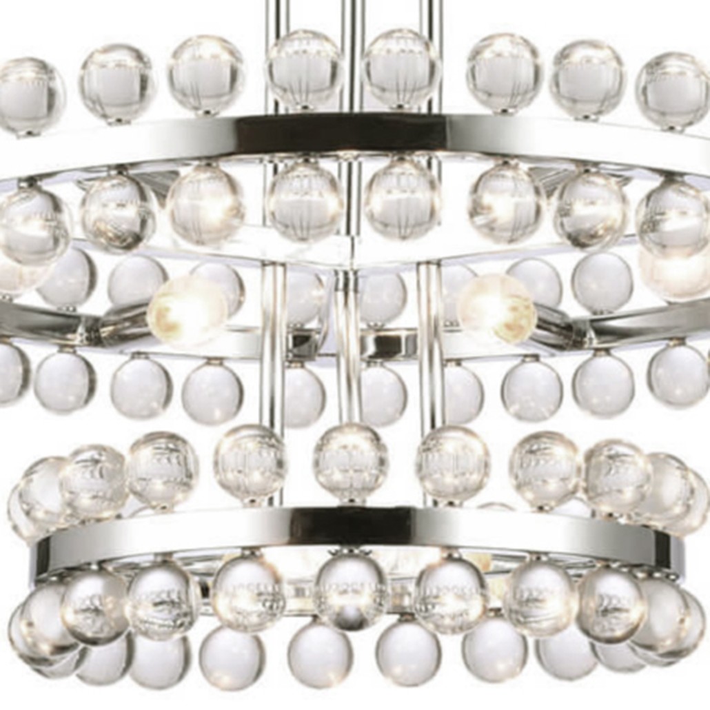 Sacramento Transparent Balls Two Circle Chandelier