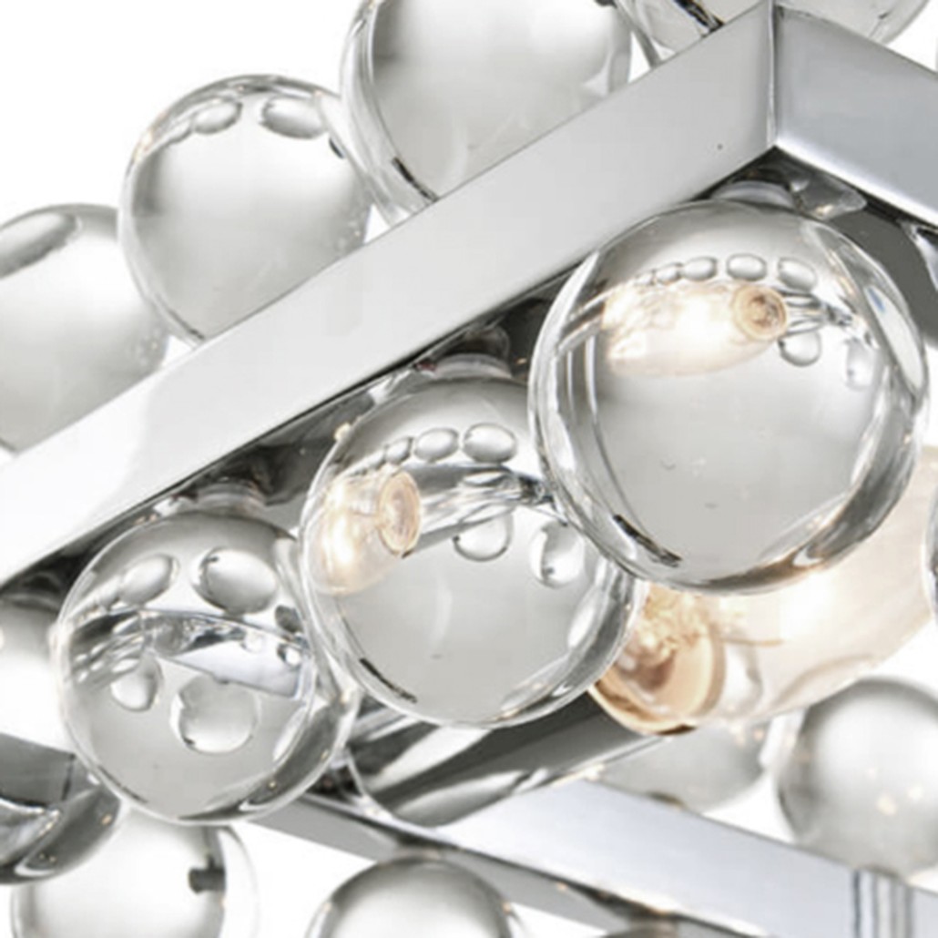 Sacramento Transparent Balls Rectangle Chandelier