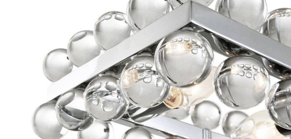 Sacramento Transparent Balls Rectangle Chandelier
