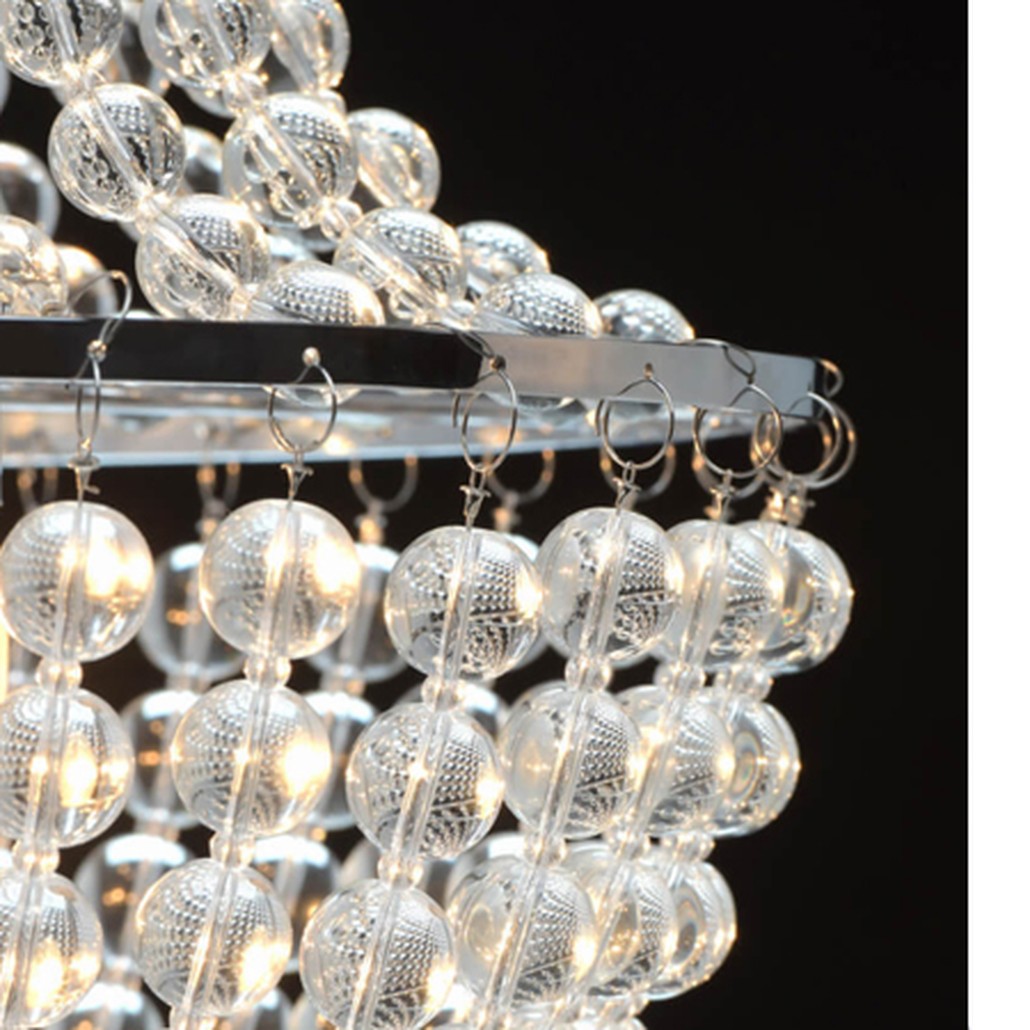 Люстра Virginia Clear Beads Chandelier chrome