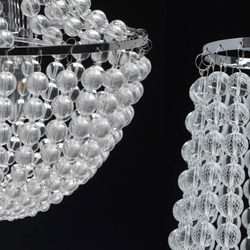 Люстра Virginia Clear Beads Chandelier chrome