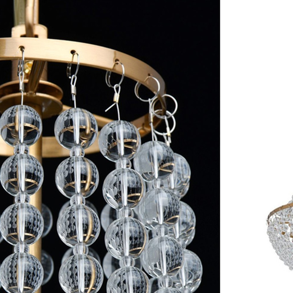 Люстра Virginia Clear Beads Chandelier Gold