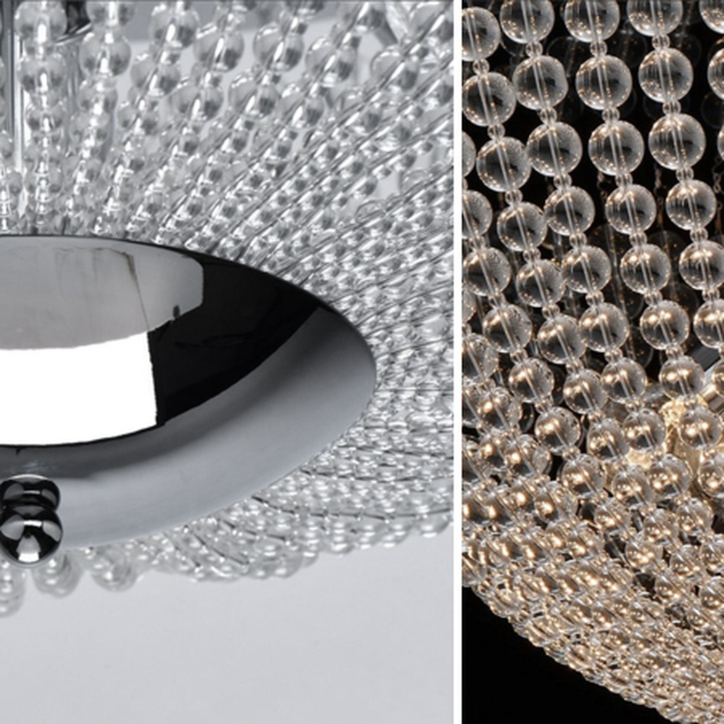 Потолочный светильник Virginia Clear Beads ceiling Chrome S