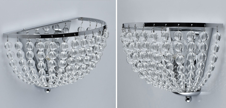 Бра Virginia Clear Beads Wall Lamp chrome