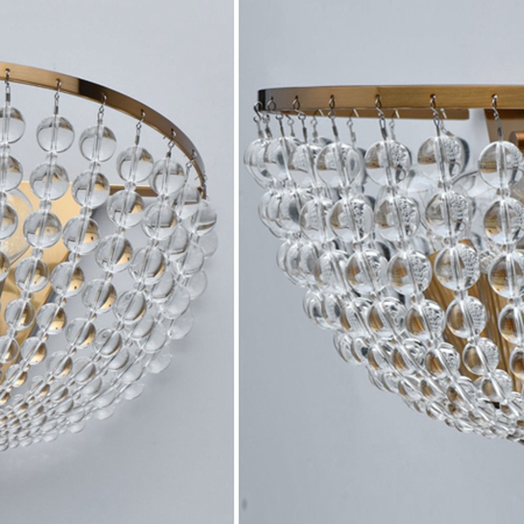 Бра Virginia Clear Beads Wall Lamp Gold