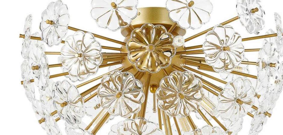 Потолочный Светильник Glass Flowers Sputnik Ceiling