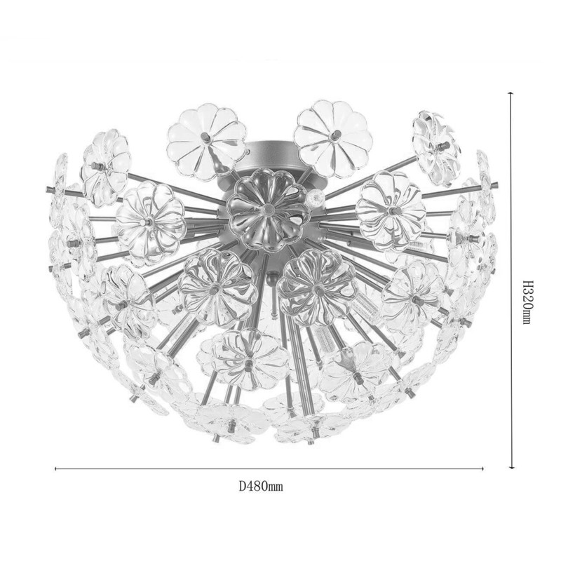 Потолочный Светильник Glass Flowers Sputnik Ceiling