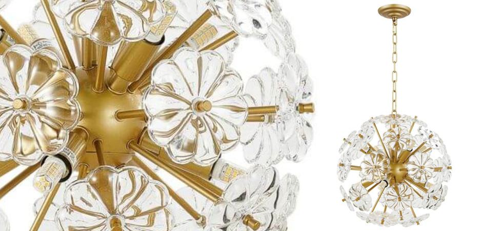 Люстра Glass Flowers Sputnik Chandelier D 32