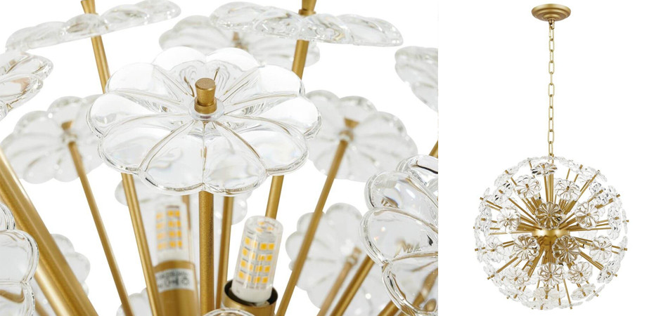 Люстра Glass Flowers Sputnik Chandelier D 48