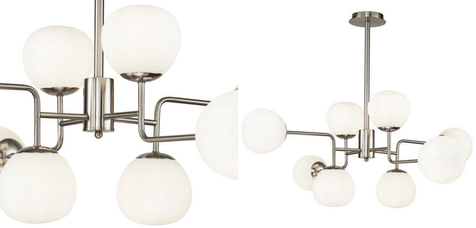 Люстра Tiepolo Ball Chandelier Nickel 8