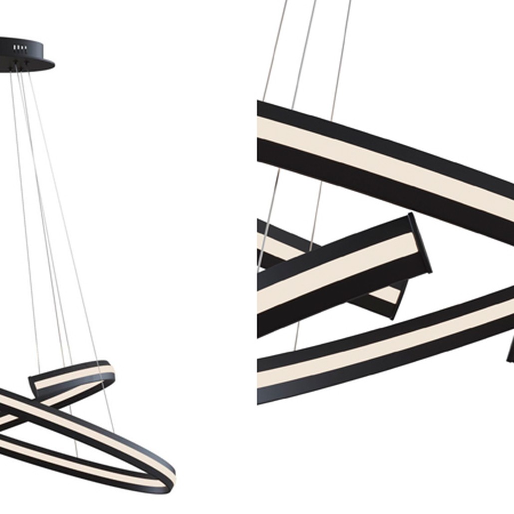 Люстра Half Ring Black & White Pendant S