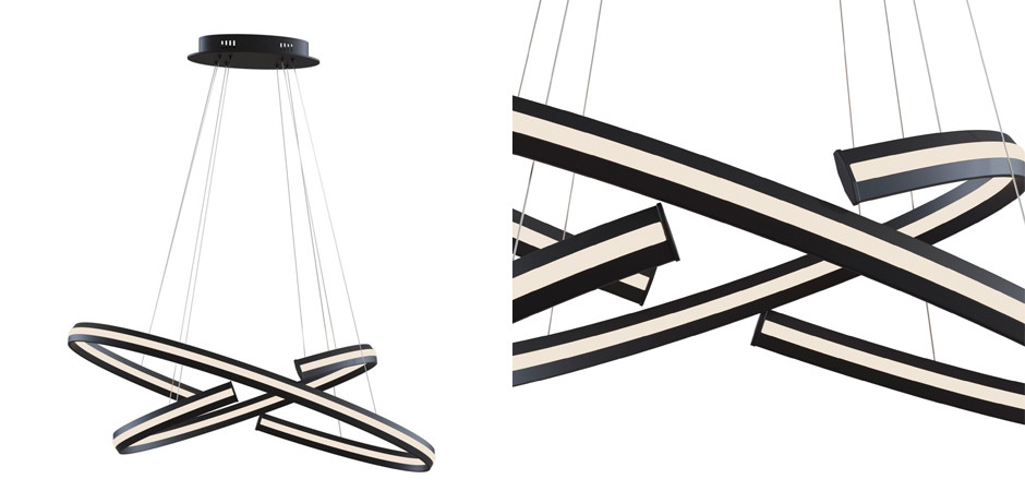 Люстра Half Ring Black & White Pendant S