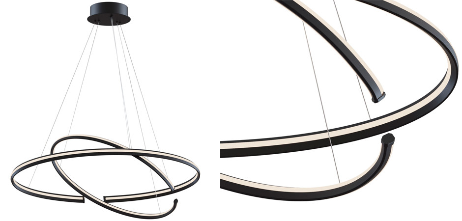 Люстра Half Ring Black & White