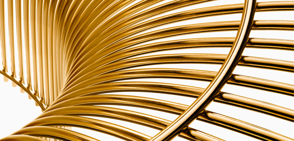 Стол Platner Coffee Gold