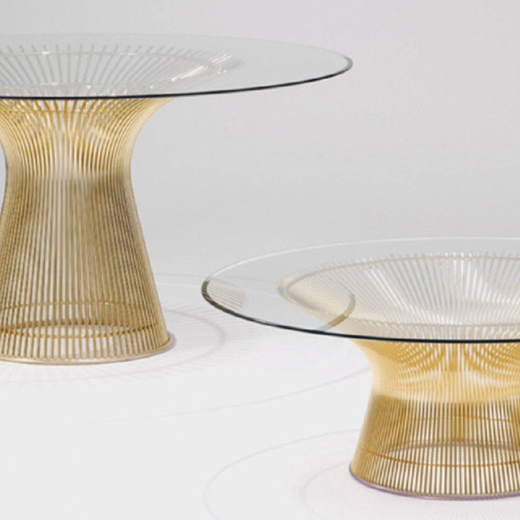 Стол Platner Coffee Gold