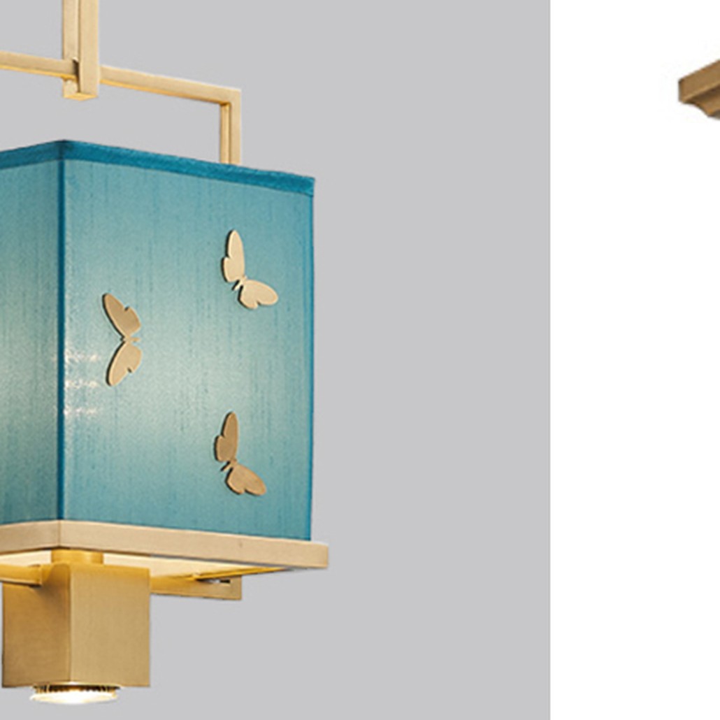 Светильник с бабочками Butterflies Blue Background Hanging lamp
