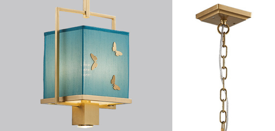 Светильник с бабочками Butterflies Blue Background Hanging lamp