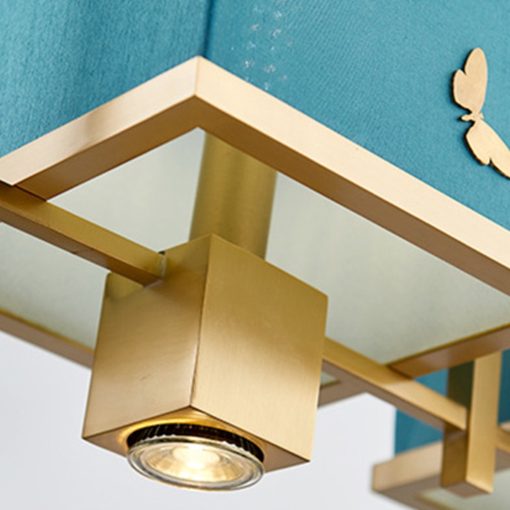 Люстра с бабочками Butterflies Blue Background Chandelier