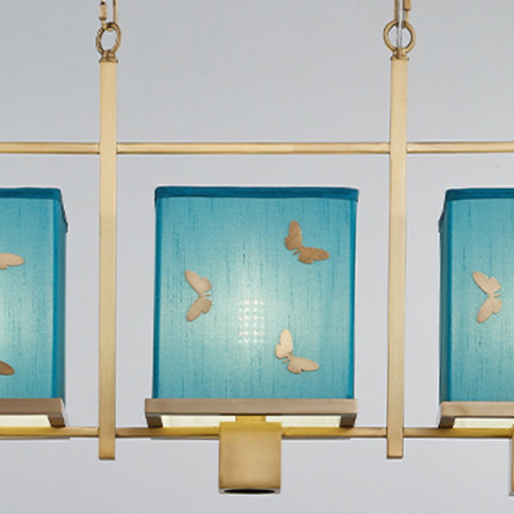 Люстра с бабочками Butterflies Blue Background Chandelier