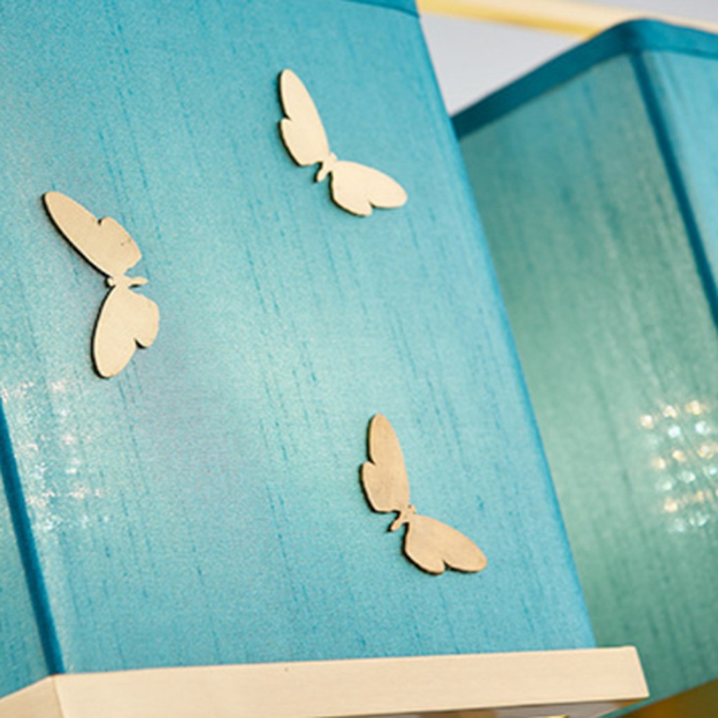 Люстра с бабочками Butterflies Blue Background Chandelier