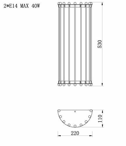 Бра Lantern Tiziano Chromium Sconces