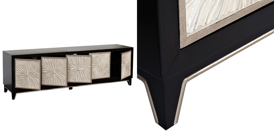 TV-тумба в стиле Арт-деко с рельефным фасадом Aster Pattern