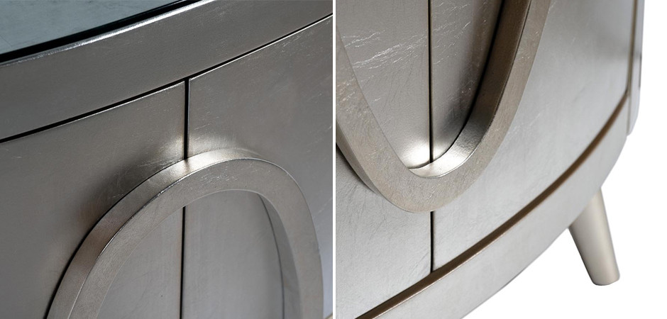 Комод округлой формы Plane Round Pattern Commode Серебристый