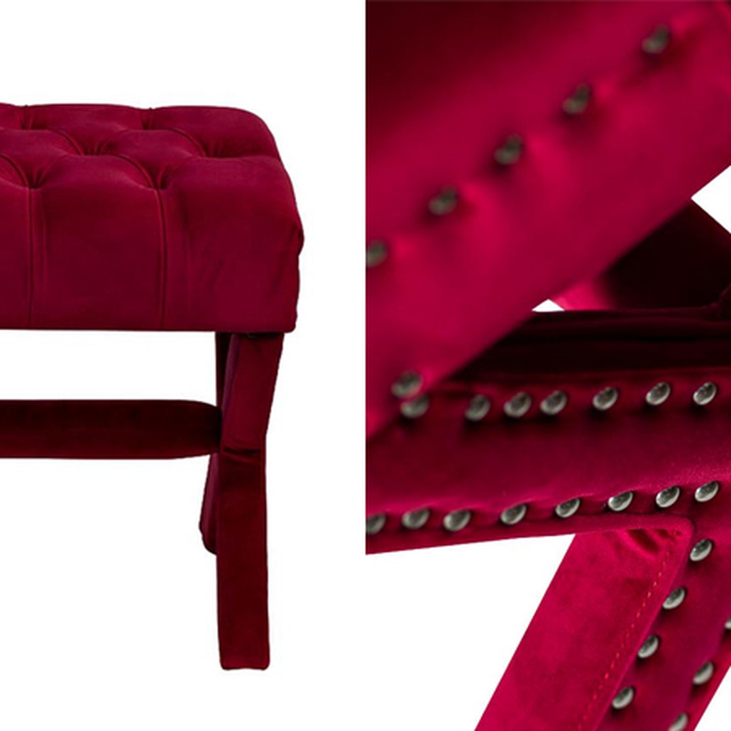 Пуф X Bench Capitone Ruby