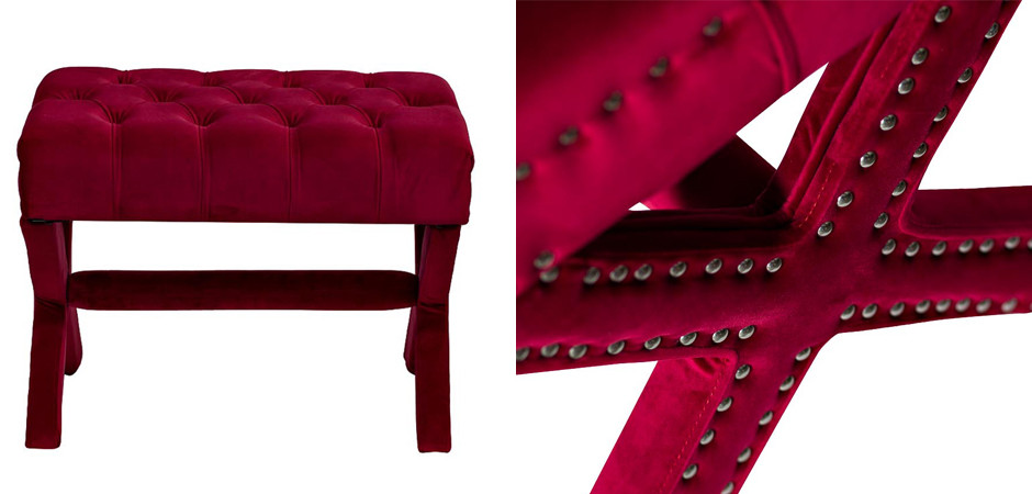 Пуф X Bench Capitone Ruby