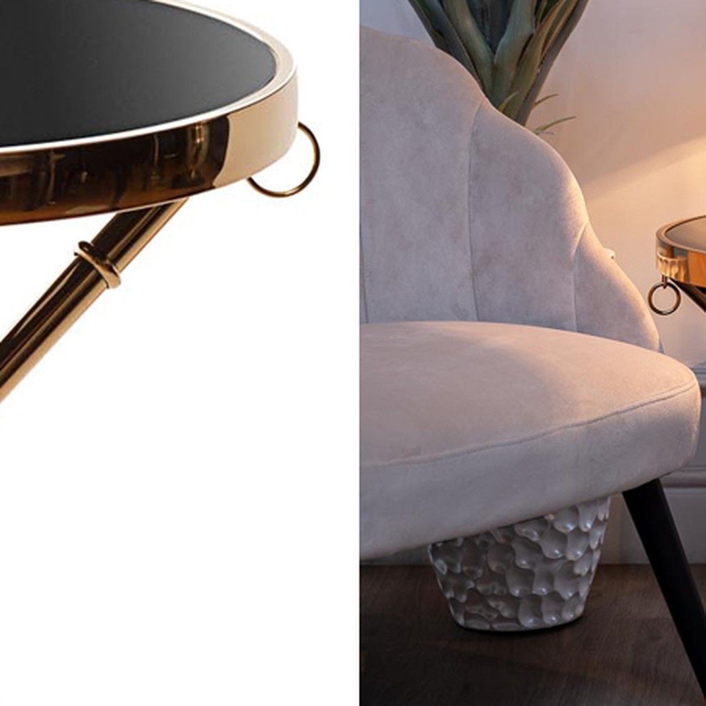 Стол Metal Bamboo Table pink gold