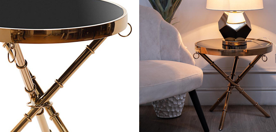 Стол Metal Bamboo Table pink gold
