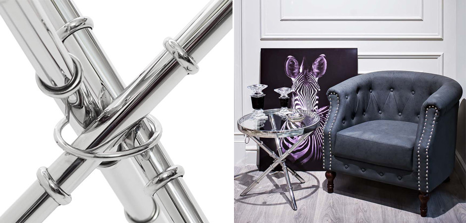 Стол Metal Bamboo Table chromium