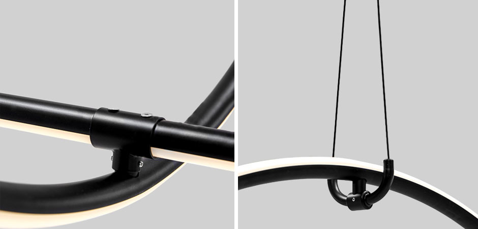 Подвесной светильник Black LED Circle Lamp