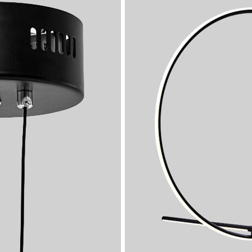 Подвесной светильник Black LED Circle Lamp