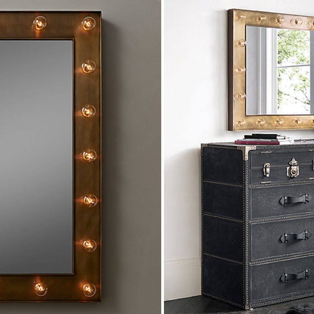 Зеркало с подсветкой ILLUMINATED Mirror brass