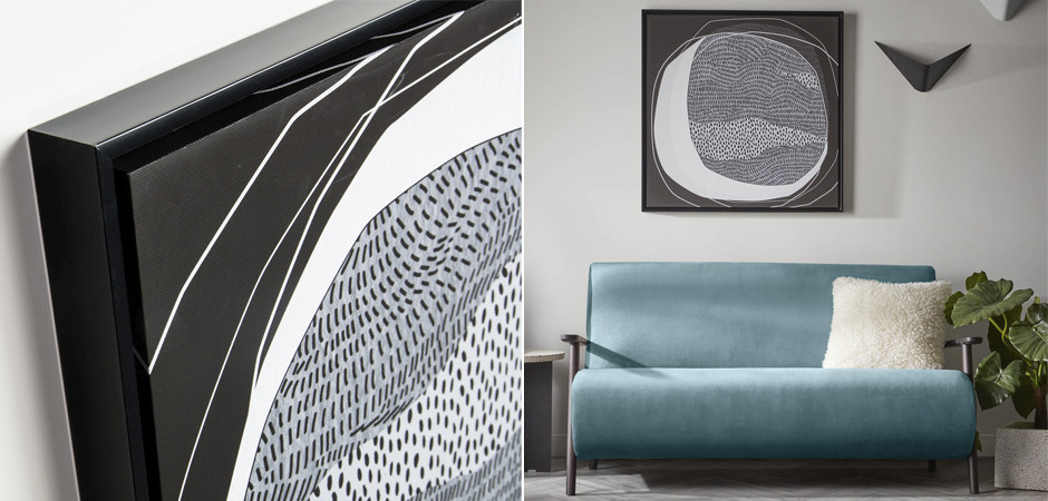 Черно-белая абстракция 60х60 см