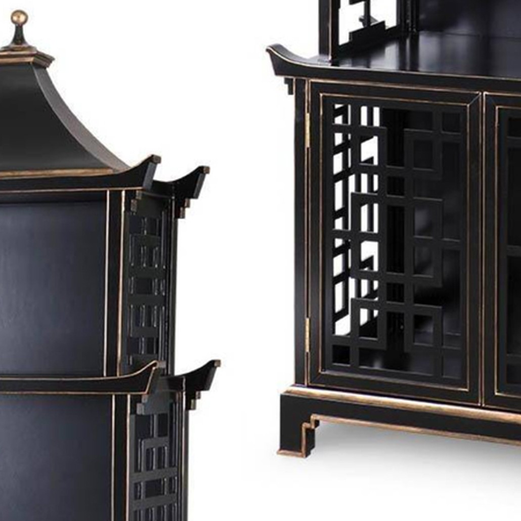 Стеллаж Черная Пагода Bungalow 5 Pagoda Black Wood