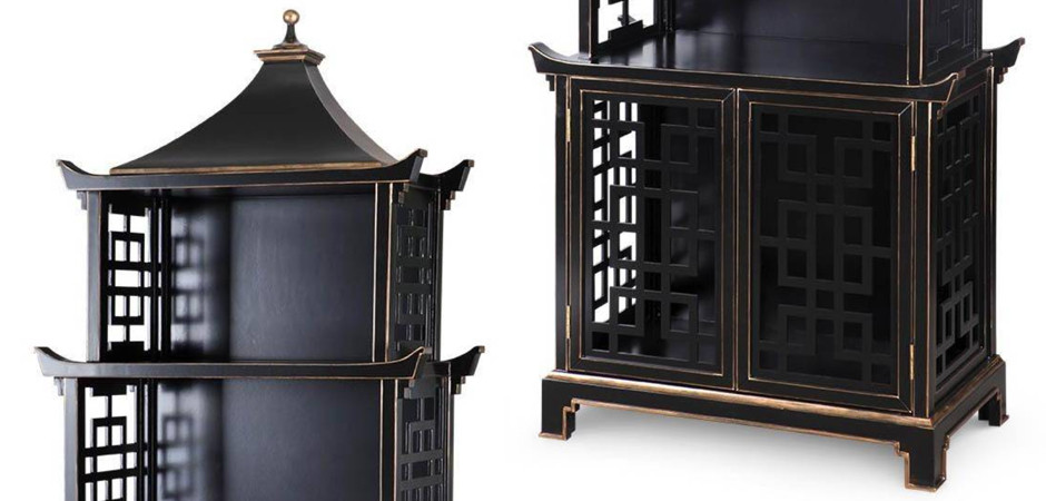 Стеллаж Черная Пагода Bungalow 5 Pagoda Black Wood