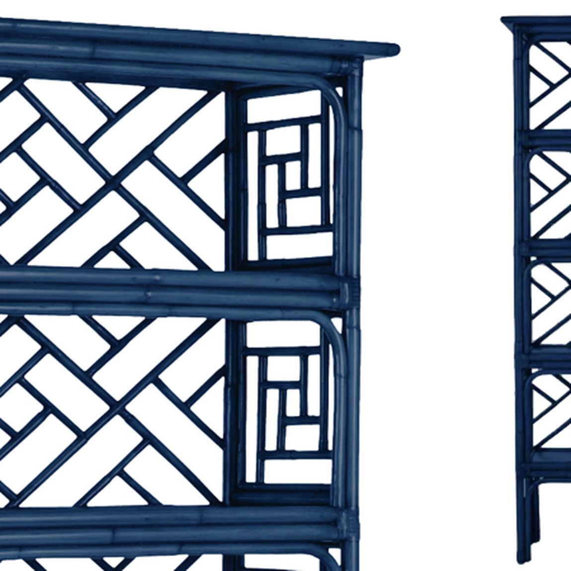 Стеллаж Синий Bamboo Chippendale Etagere Blue