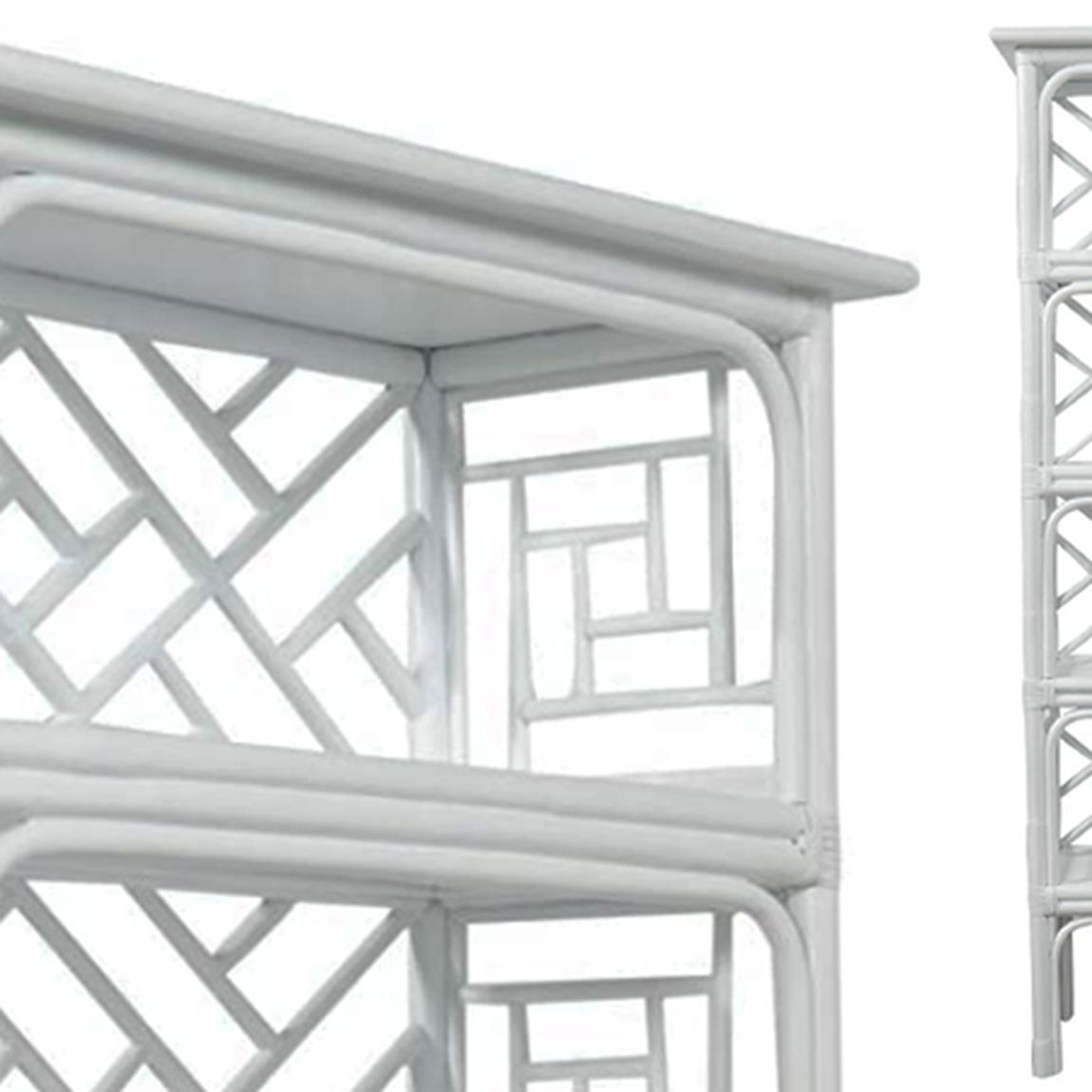 Стеллаж Белый Bamboo Chippendale Etagere White
