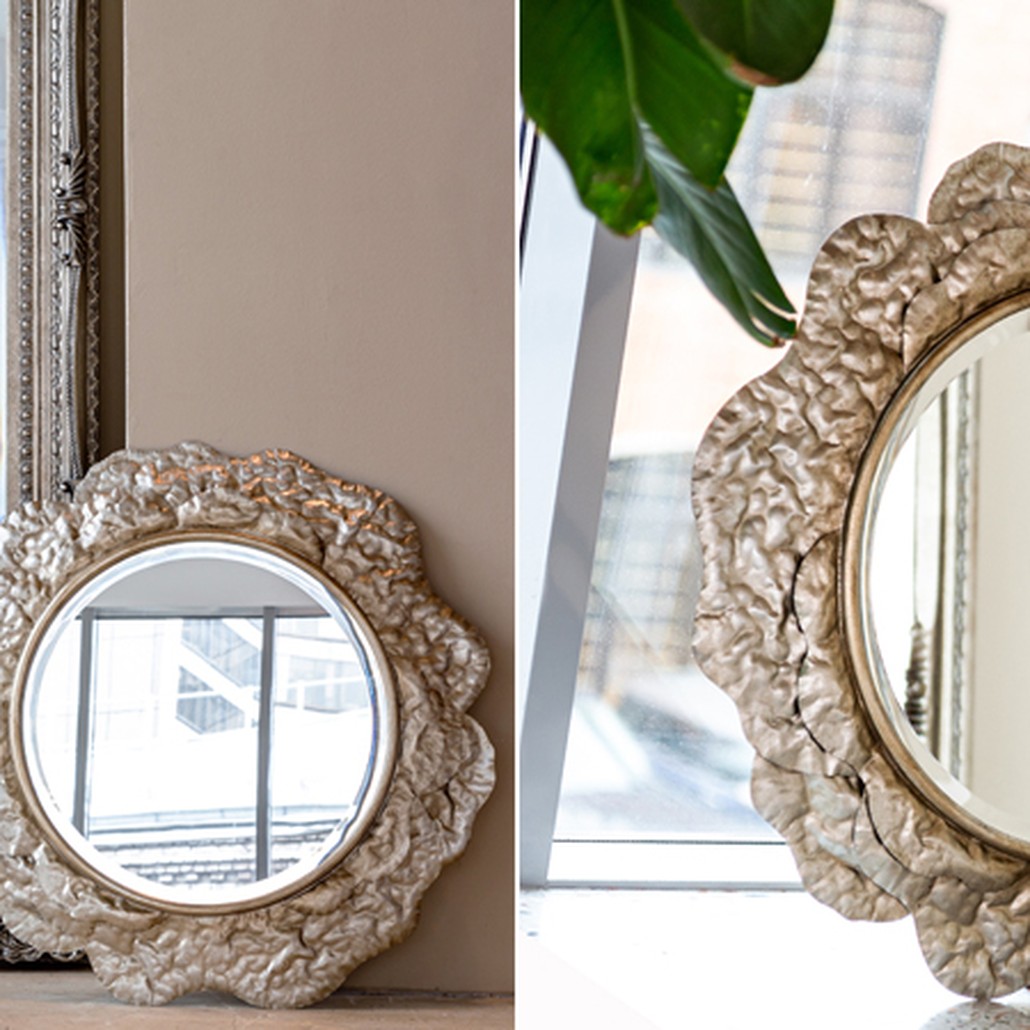 Зеркало Chlodio Crumpled Silver Mirror