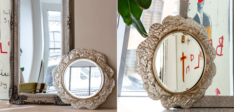 Зеркало Chlodio Crumpled Silver Mirror