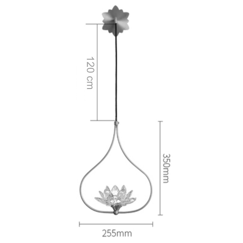 Бра Хрустальный Цветок Лотоса Lotus flower Wall Clear Glass B