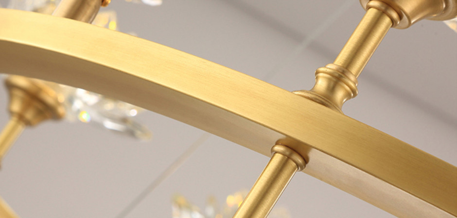 Большая Люстра Хрустальные Цветы Лотоса Lotus flower Clear Glass lamp 15