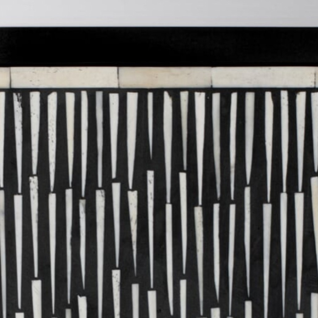 Буфет инкрустированный Inlaid Bone Black and white