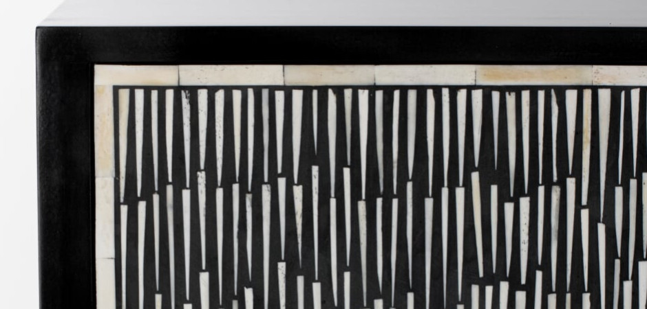 Буфет инкрустированный Inlaid Bone Black and white