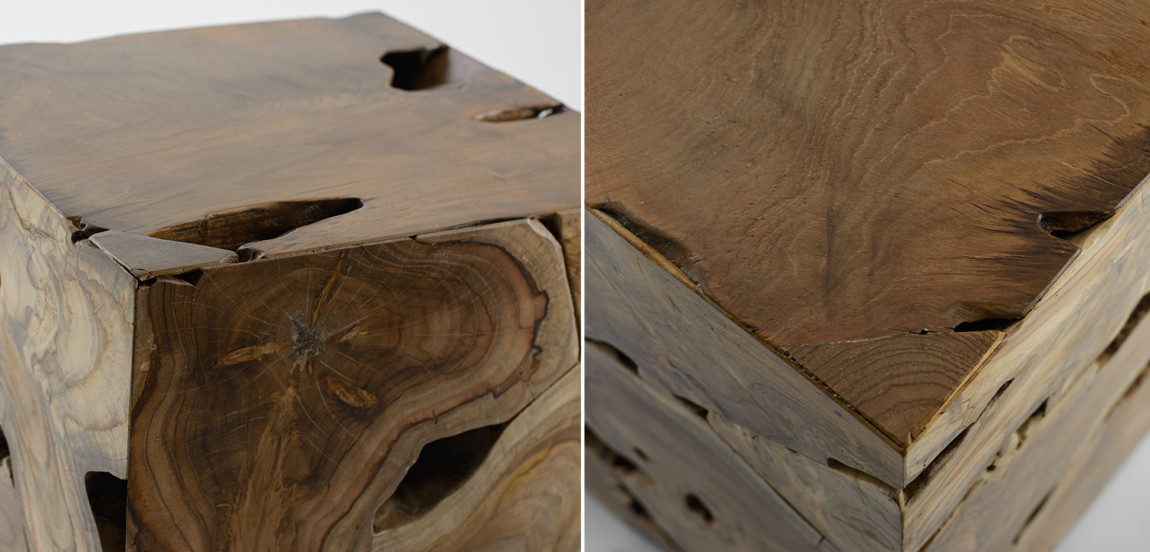 Приставной стол Wooden Cube Side Table