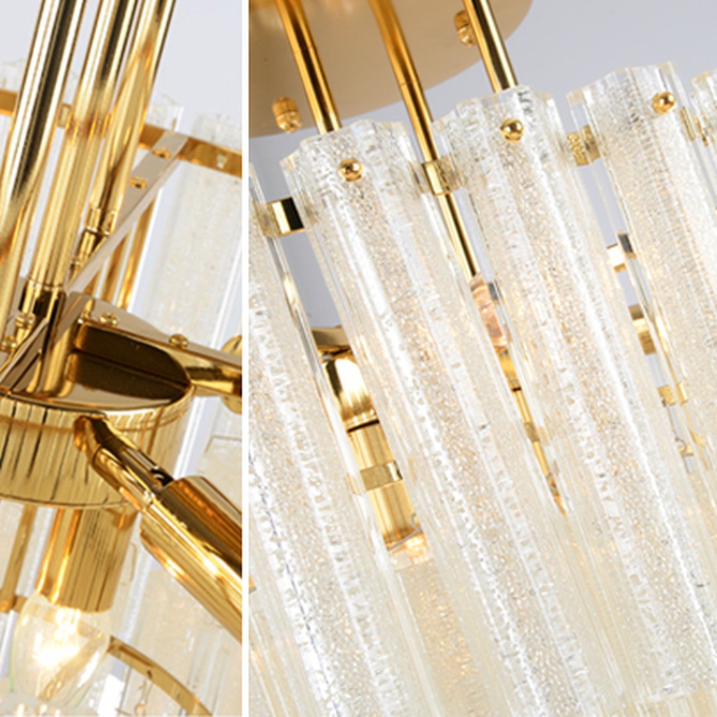 Люстра потолочная на штанге Textured Glass Chandelier